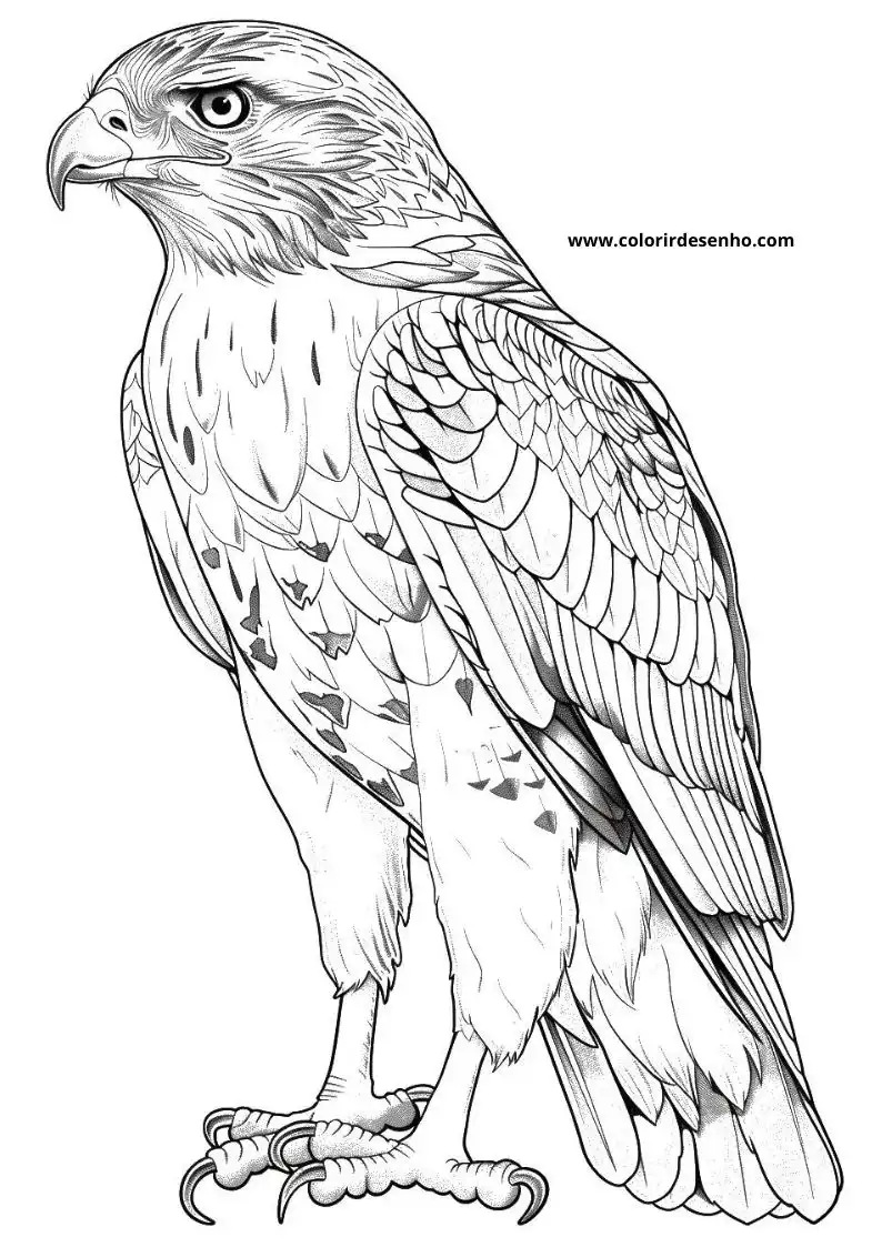 Free Hawk Coloring Pages Download 2