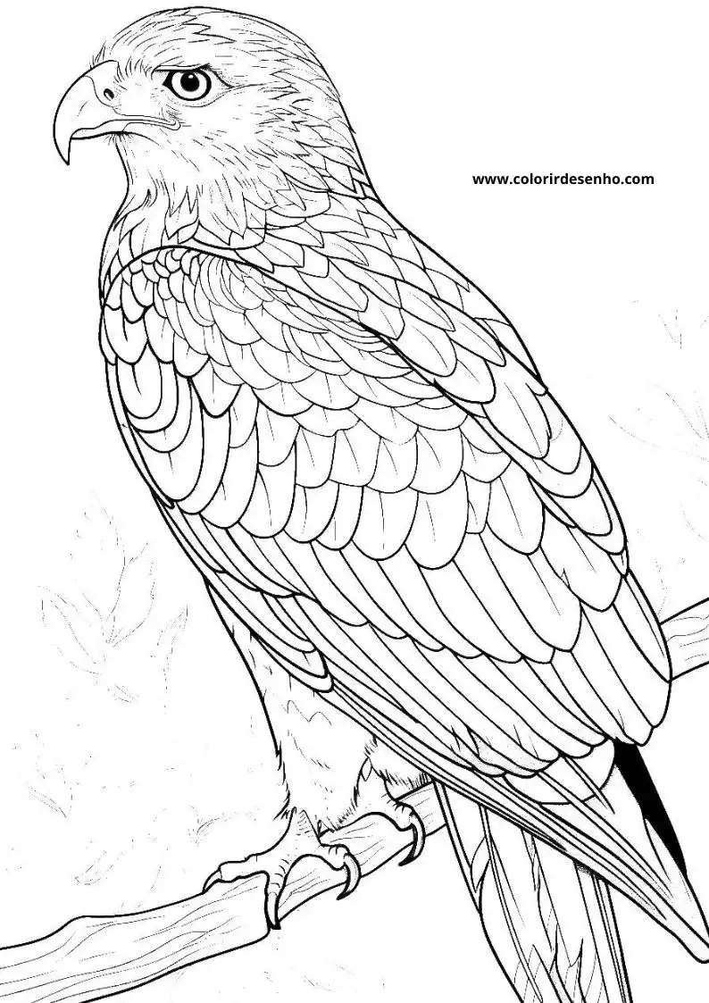 Free Hawk Coloring Pages Download 4