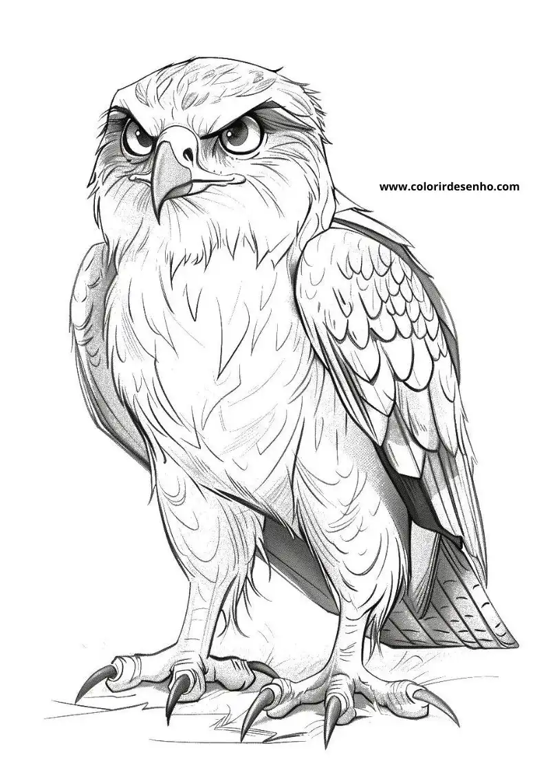Free Hawk Coloring Pages Download 5