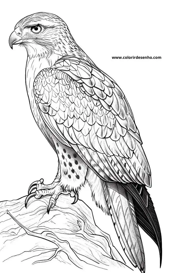 Free Hawk Coloring Pages Download 6