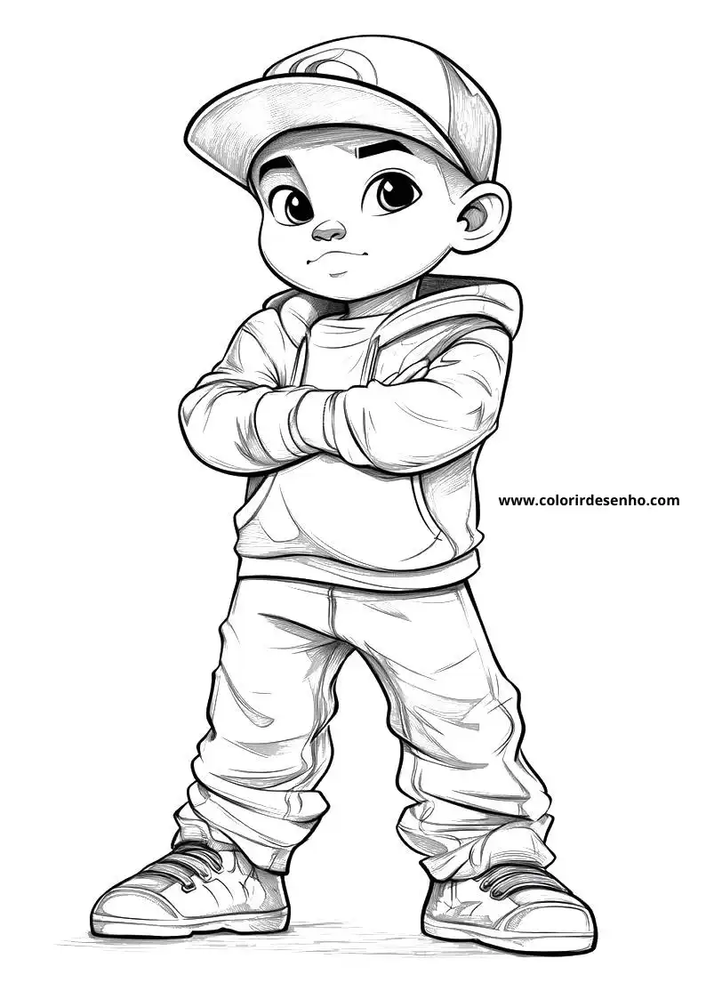 Free Hip Hop Coloring Pages Download 10