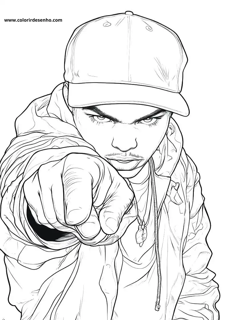 Free Hip Hop Coloring Pages Download 3