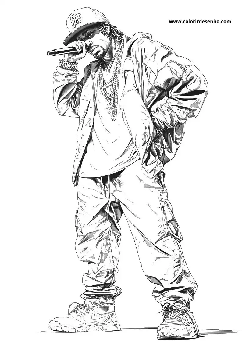 Free Hip Hop Coloring Pages Download 4