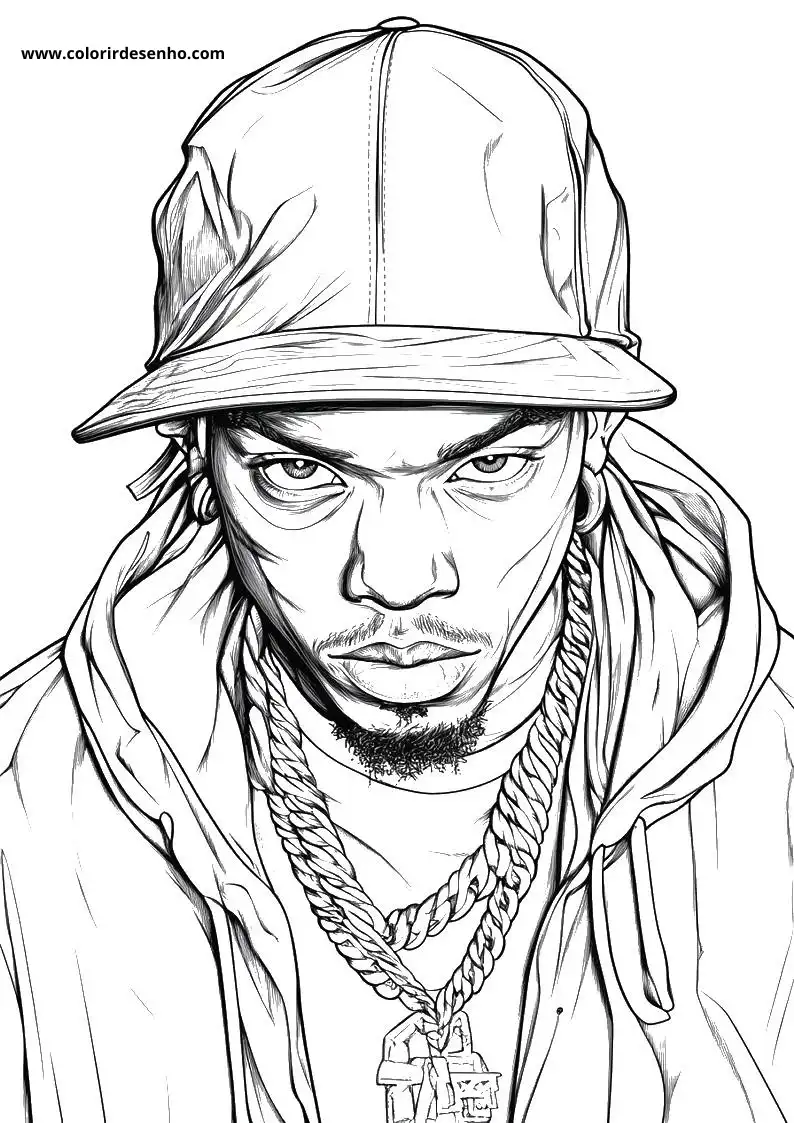 Free Hip Hop Coloring Pages Download 5