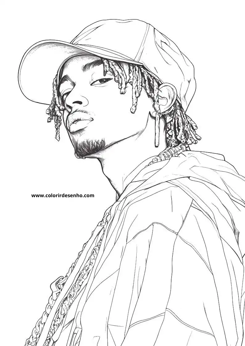 Free Hip Hop Coloring Pages Download 6