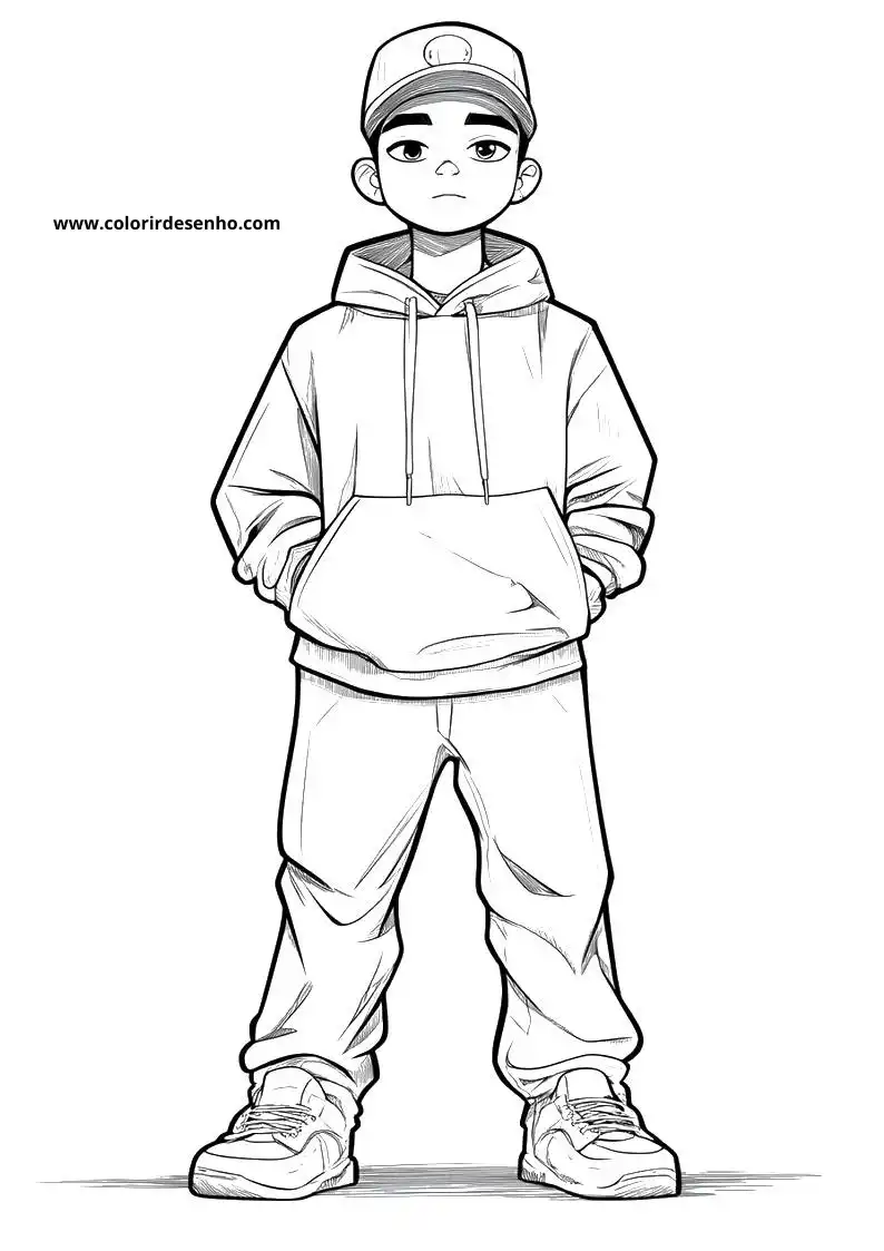 Free Hip Hop Coloring Pages Download 7
