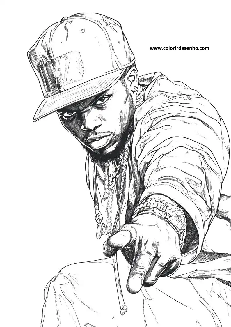 Free Hip Hop Coloring Pages Download 9