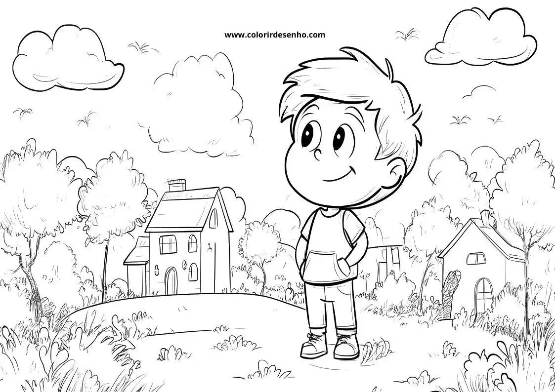 Free Landscape Coloring Pages Download 2