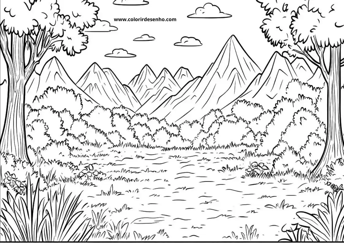 Free Landscape Coloring Pages Download 4