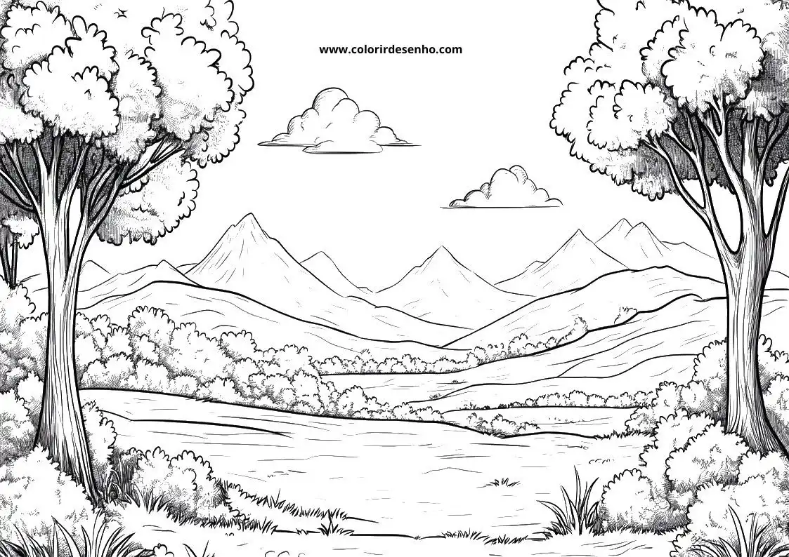 Free Landscape Coloring Pages Download 5