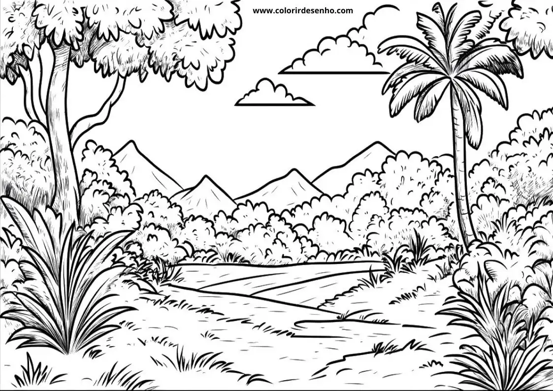 Free Landscape Coloring Pages Download 6