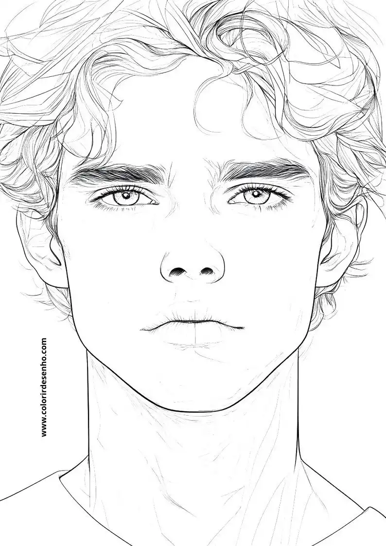 Free Man’s Face Coloring Pages Download 2