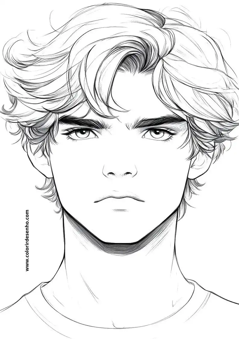 Free Man’s Face Coloring Pages Download 8