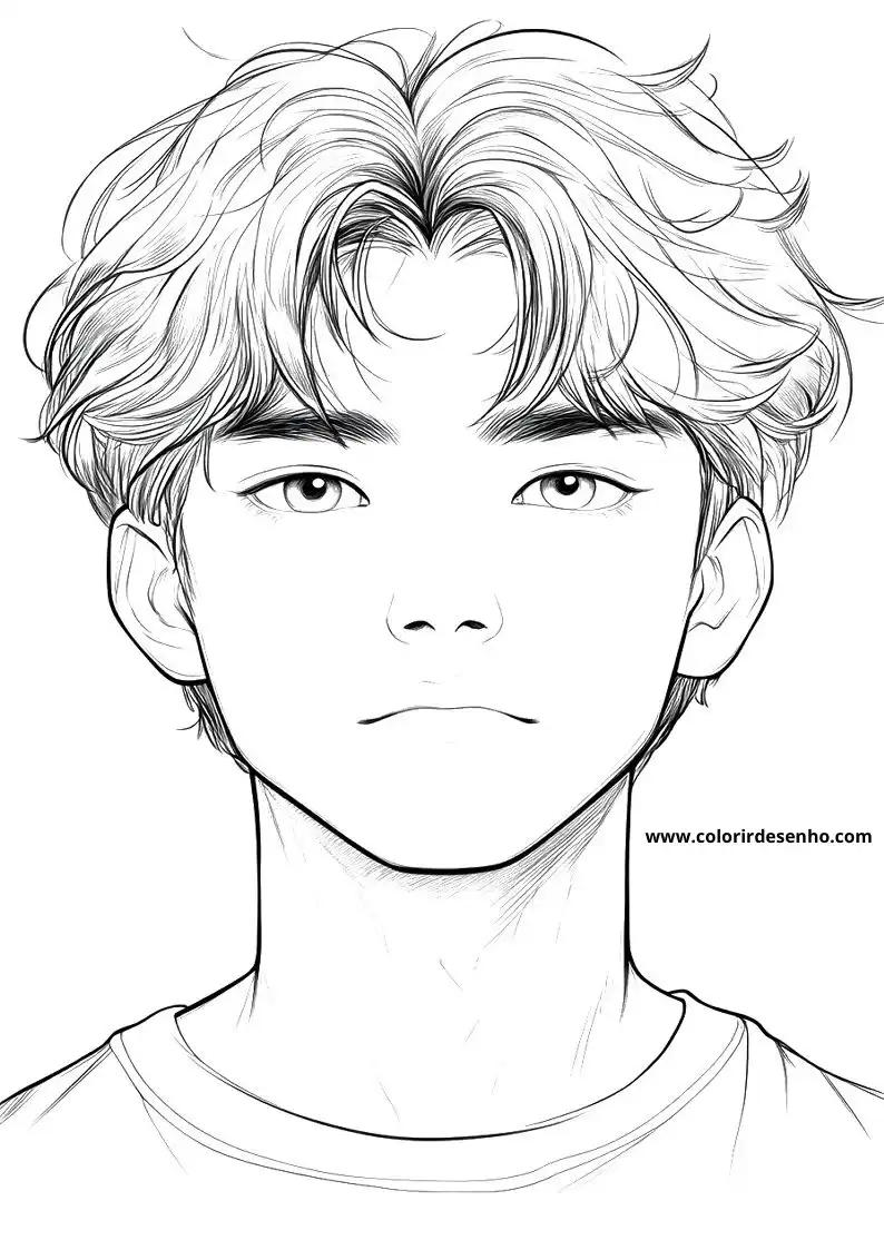 Free Man’s Face Coloring Pages Download 9