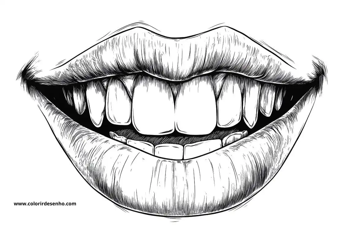 Free Mouth Coloring Pages Download 1