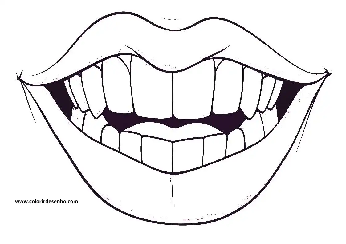 Free Mouth Coloring Pages Download 2