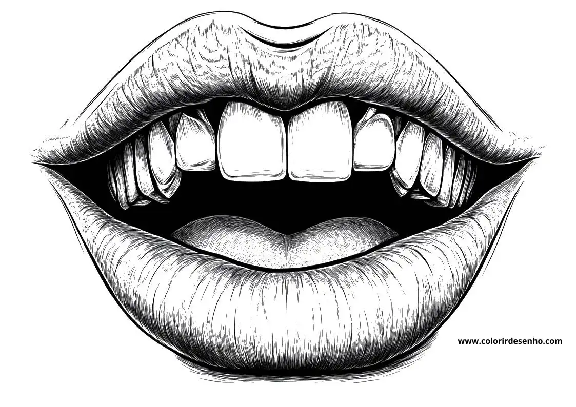 Free Mouth Coloring Pages Download 4