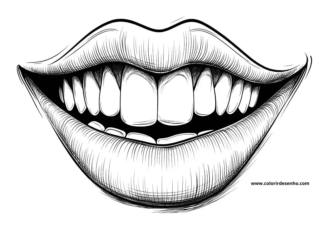 Free Mouth Coloring Pages Download 6