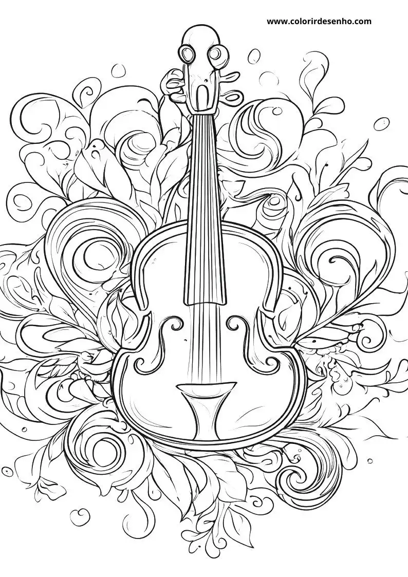 Free Music Coloring Pages Download 3