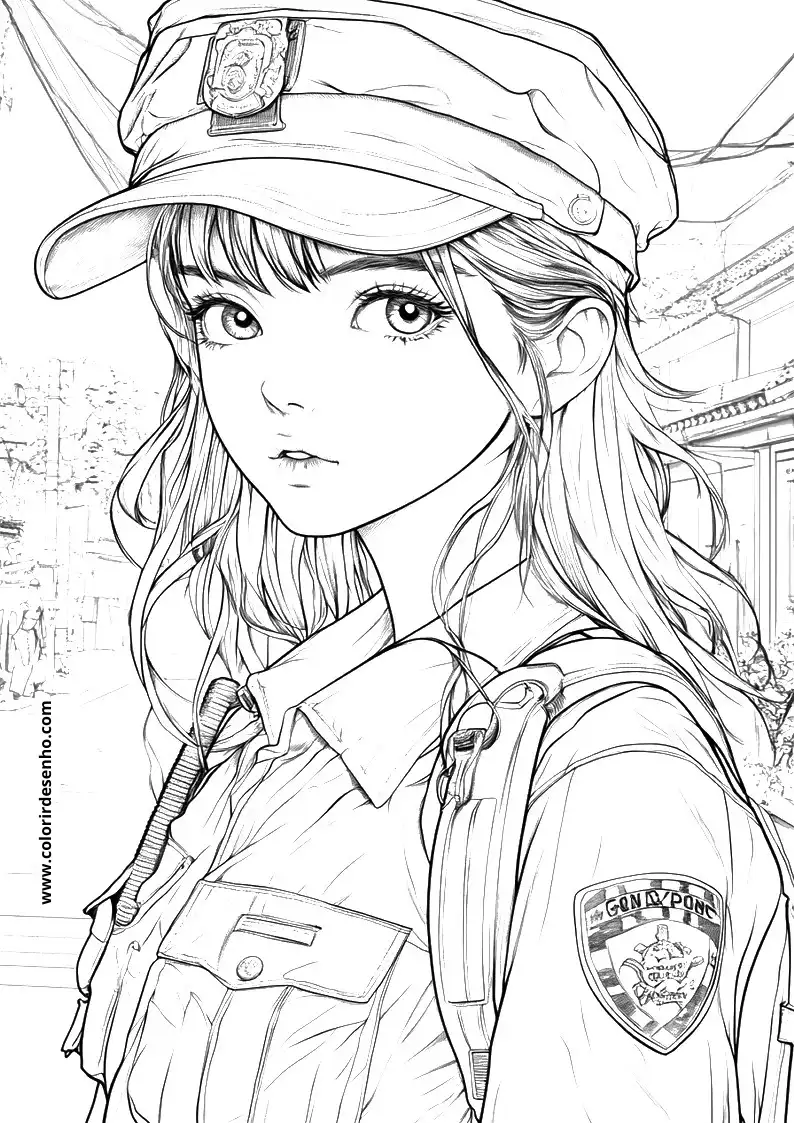 Free Police Coloring Pages Download 2