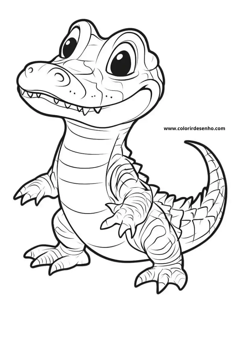 Free Printable Alligator Coloring Pages in PDF 1