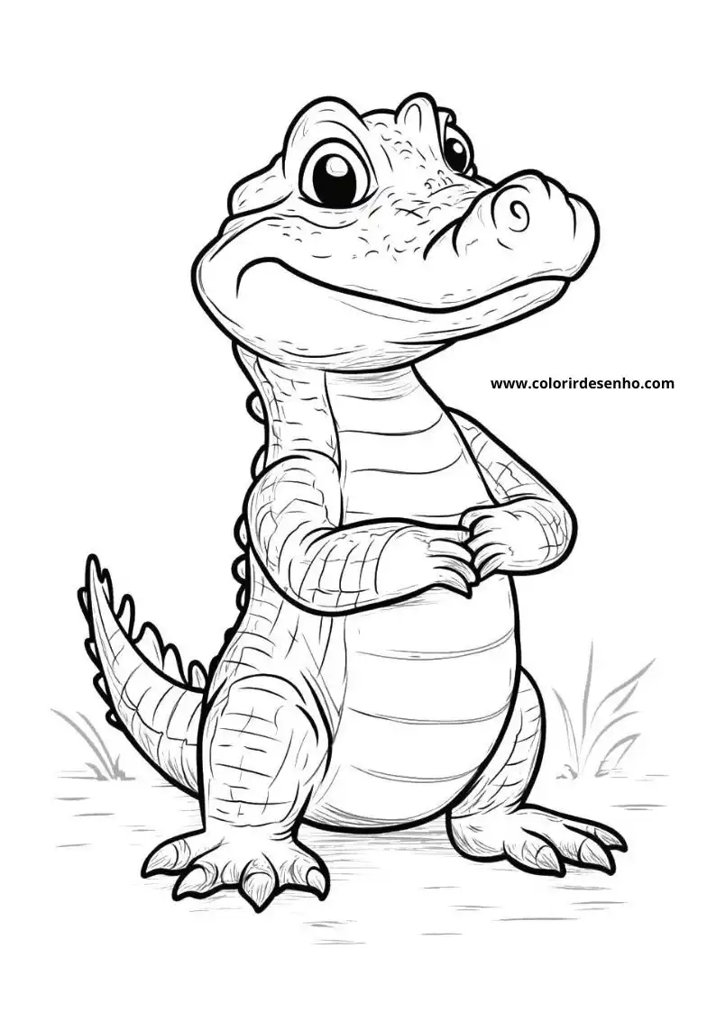 Free Printable Alligator Coloring Pages in PDF 11