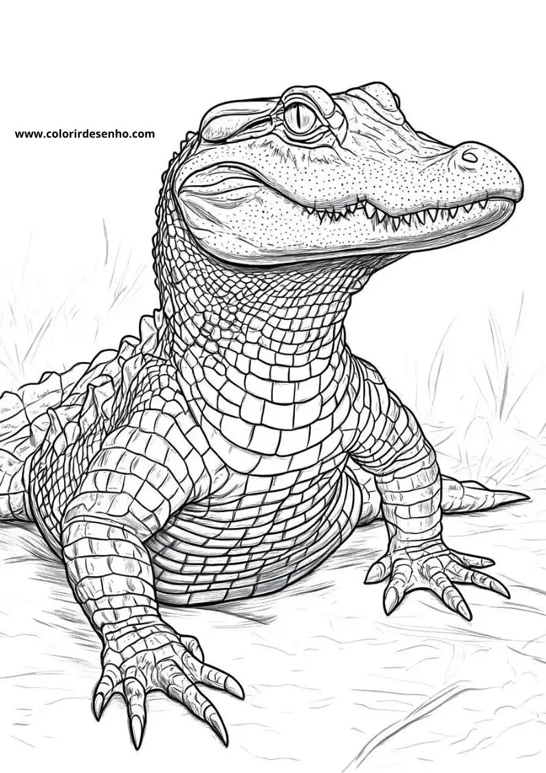Free Printable Alligator Coloring Pages in PDF 12