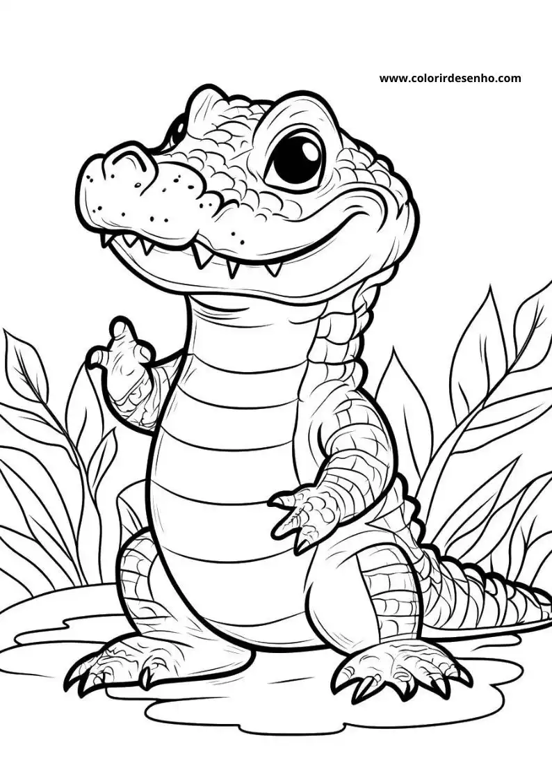 Free Printable Alligator Coloring Pages in PDF 15