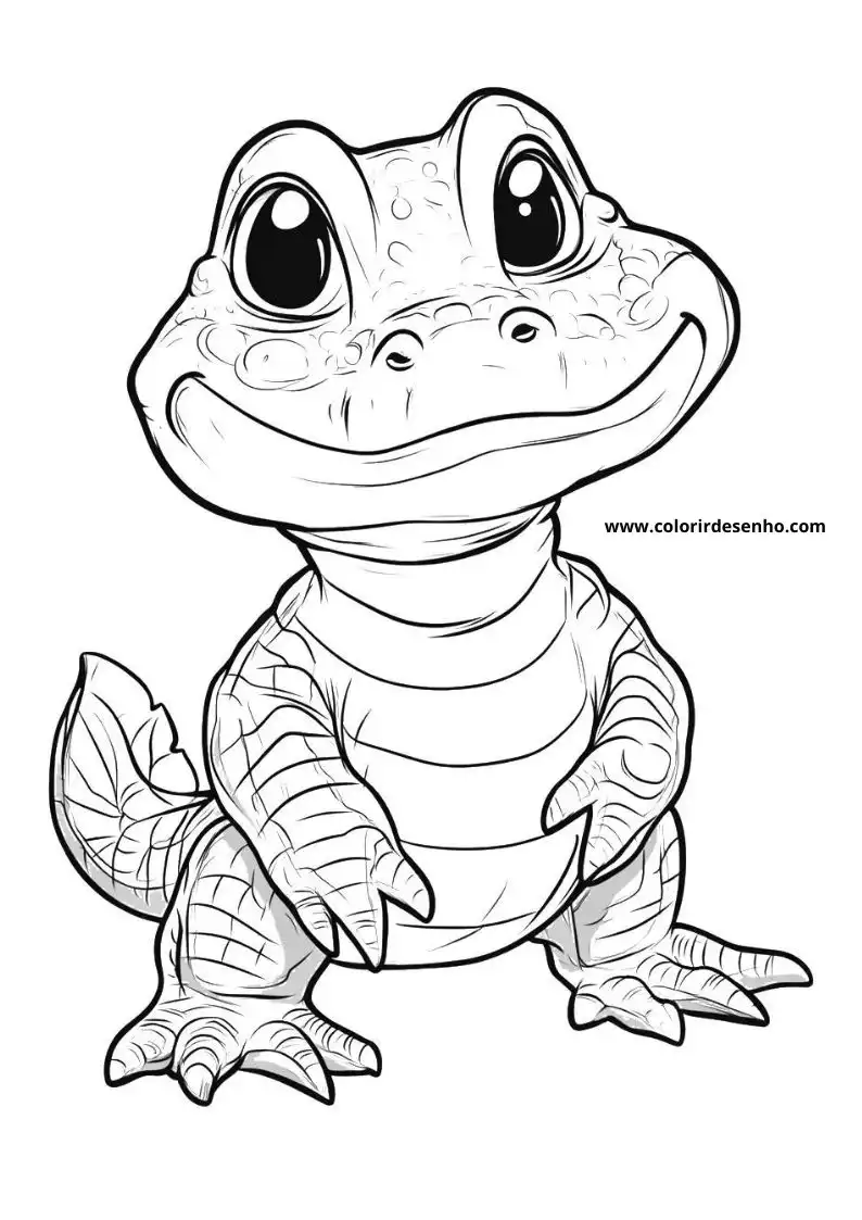 Free Printable Alligator Coloring Pages in PDF 18