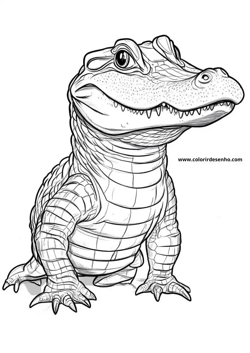 Free Printable Alligator Coloring Pages in PDF 19