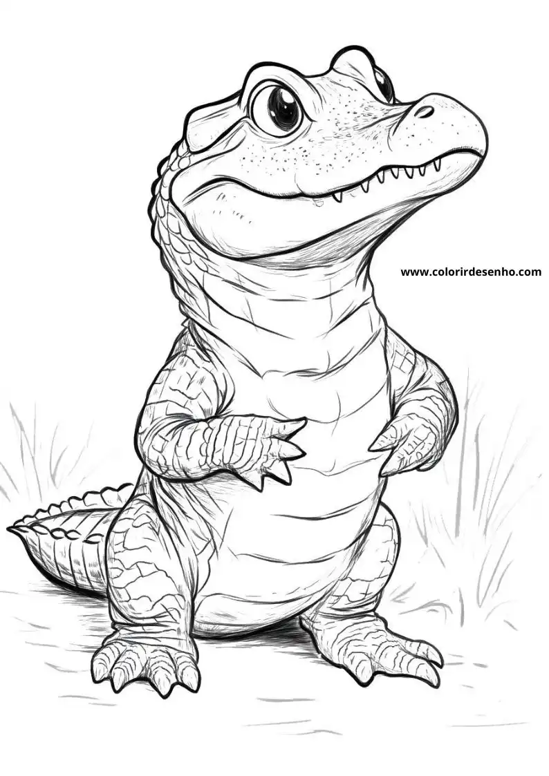 Free Printable Alligator Coloring Pages in PDF 2