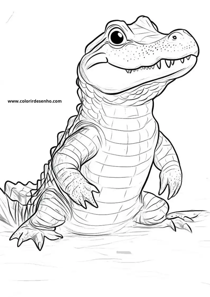 Free Printable Alligator Coloring Pages in PDF 4