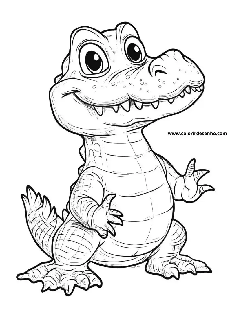 Free Printable Alligator Coloring Pages in PDF 8