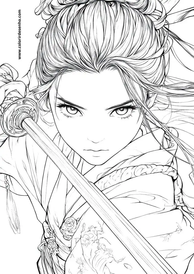 Free Printable Anime Coloring Pages in PDF 1