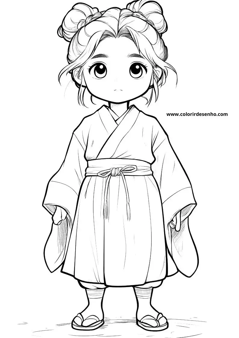 Free Printable Anime Coloring Pages in PDF 9
