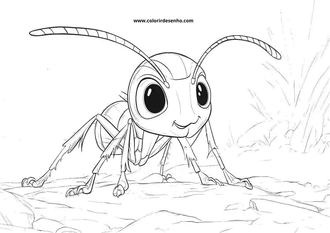 Free Printable Ant Coloring Pages in PDF 7