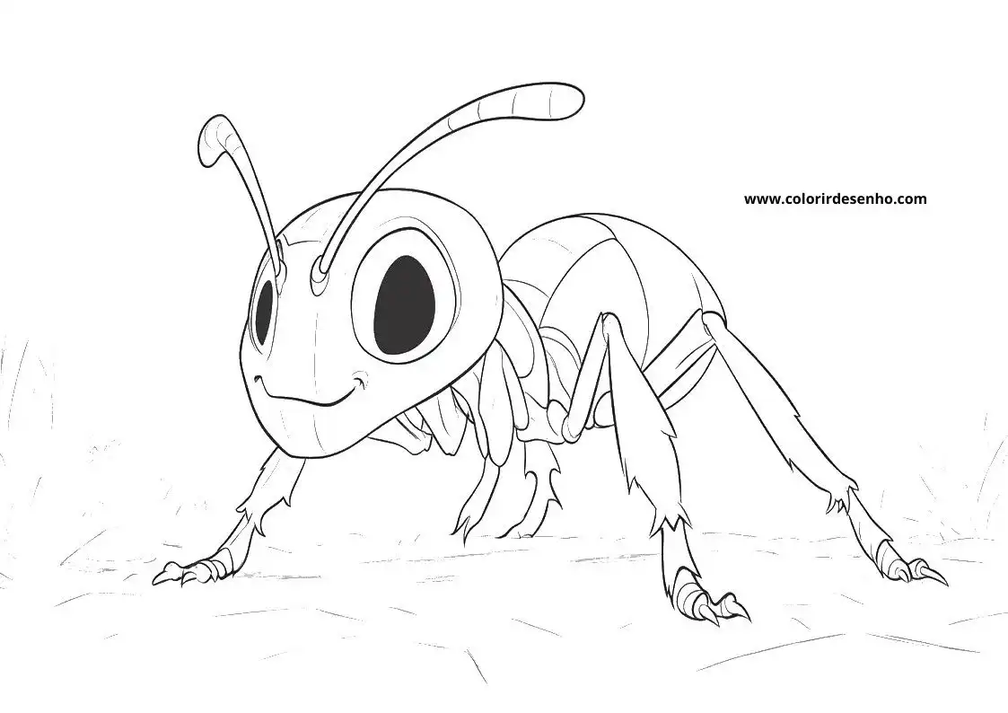 Free Printable Ant Coloring Pages in PDF 9