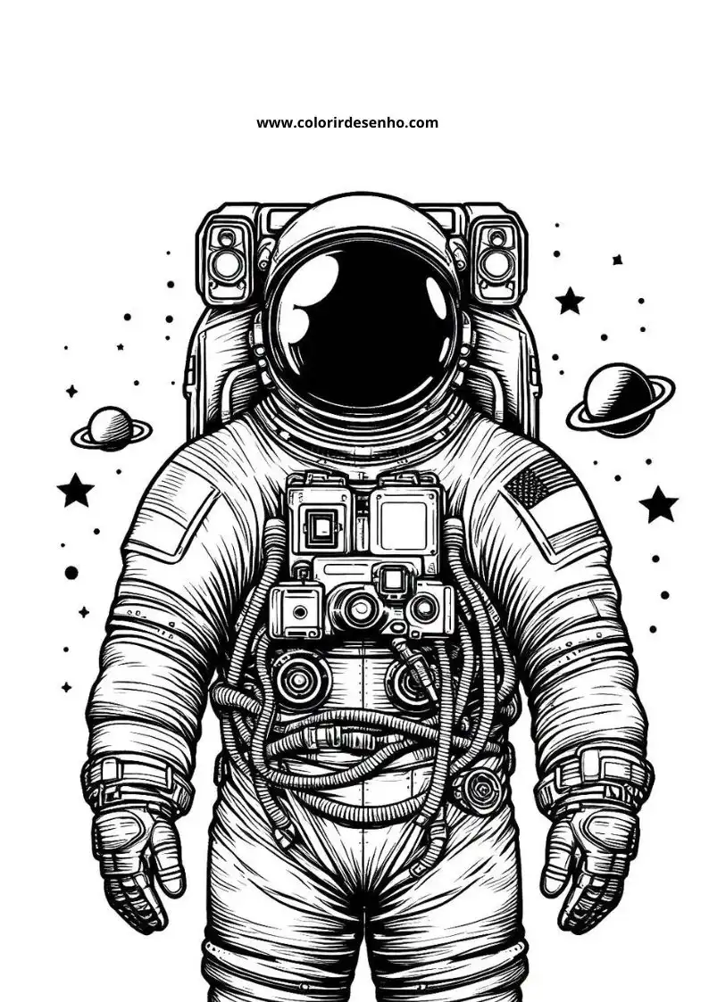 Free Printable Astronaut Coloring Pages in PDF 1