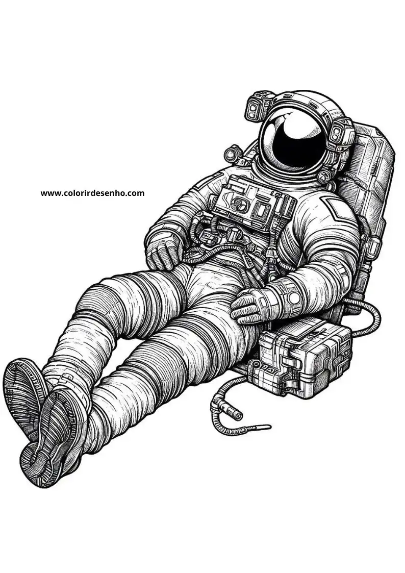 Free Printable Astronaut Coloring Pages in PDF 2