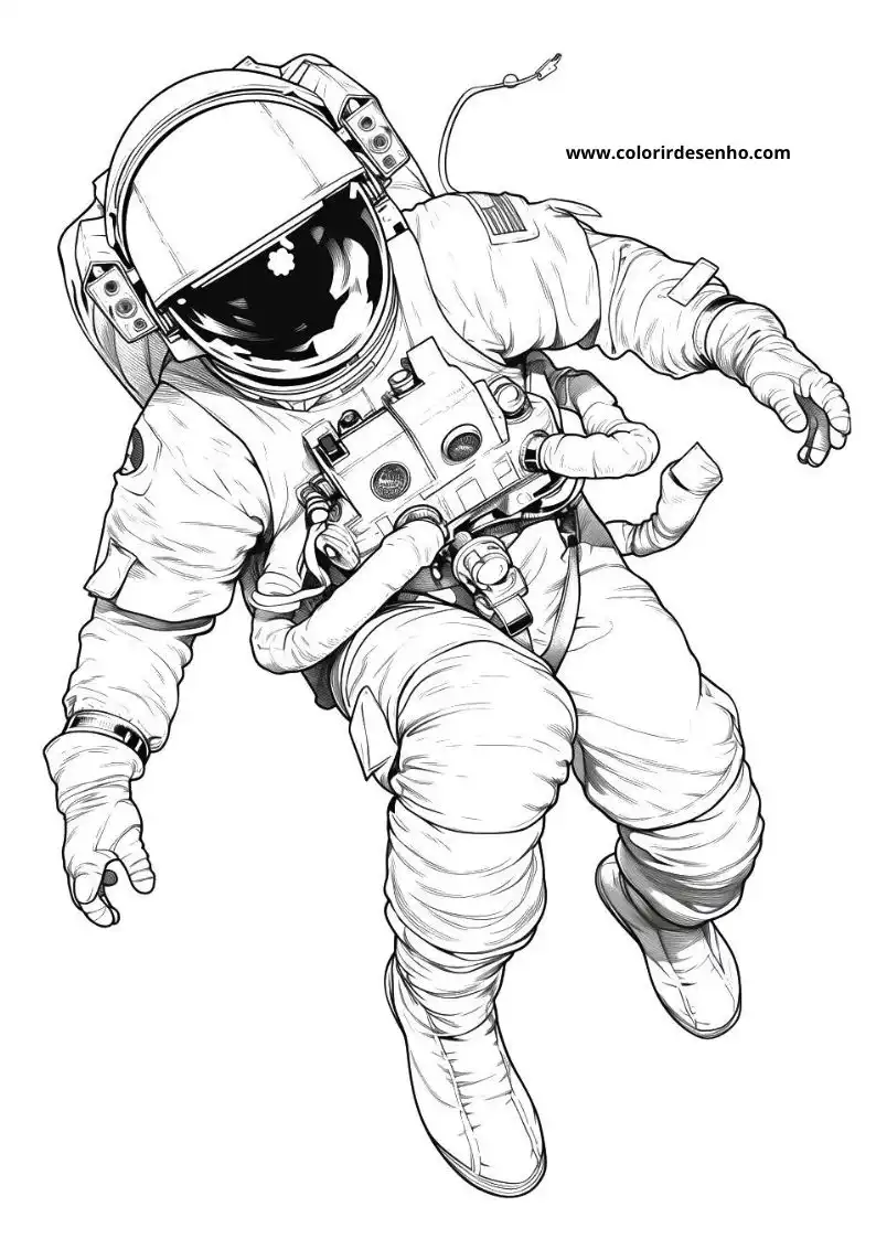 Free Printable Astronaut Coloring Pages in PDF 3