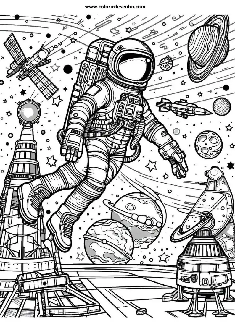 Free Printable Astronaut Coloring Sheets 3