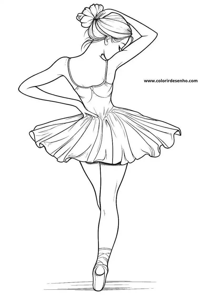 Free Printable Ballerina Coloring Pages in PDF 16