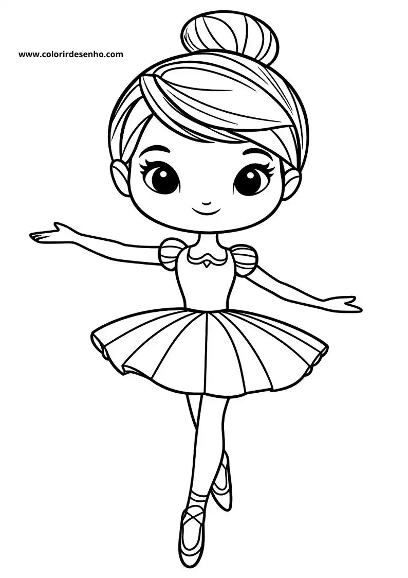 Free Printable Ballerina Coloring Pages in PDF 21