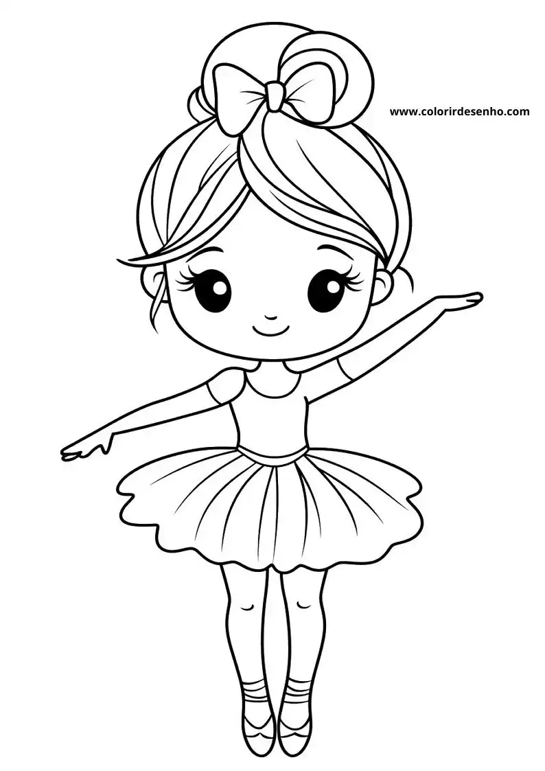 Free Printable Ballerina Coloring Pages in PDF 22