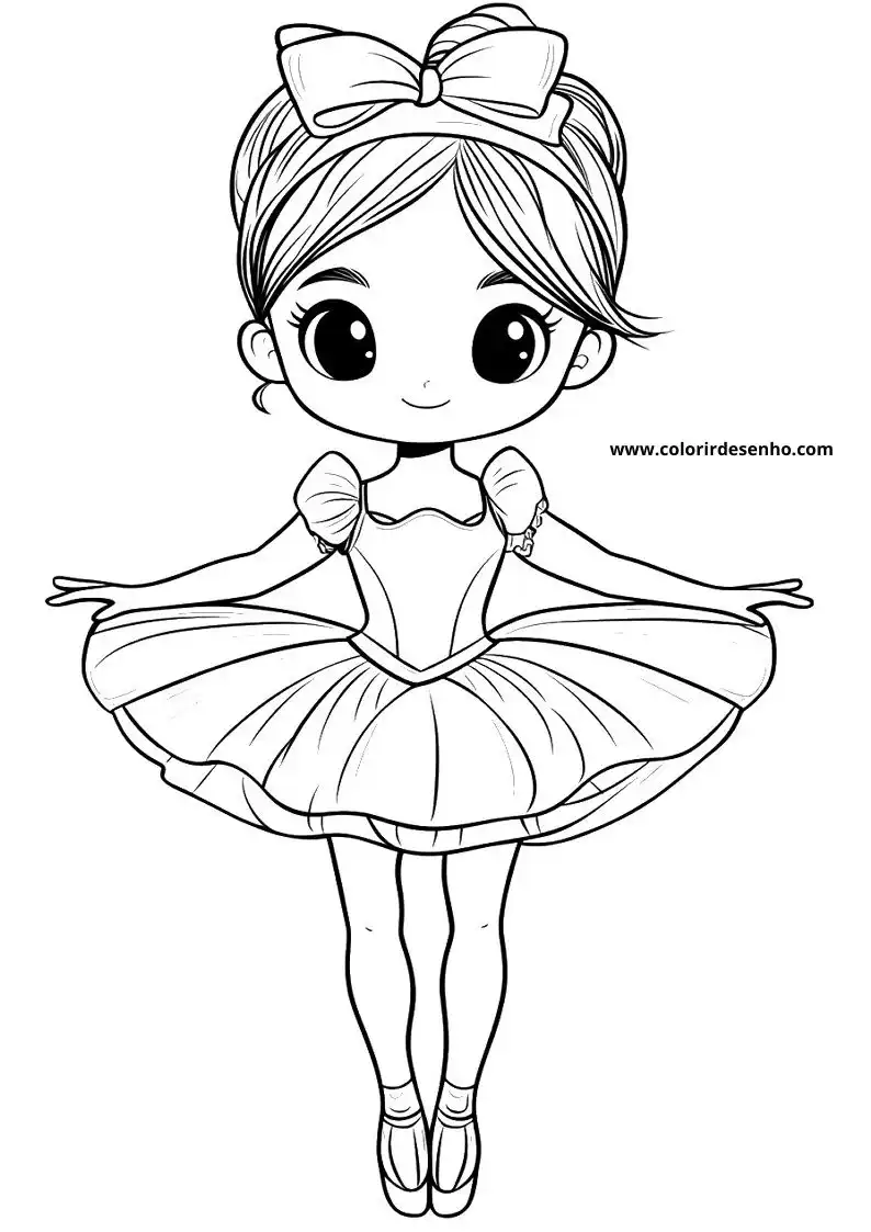 Free Printable Ballerina Coloring Pages in PDF 23