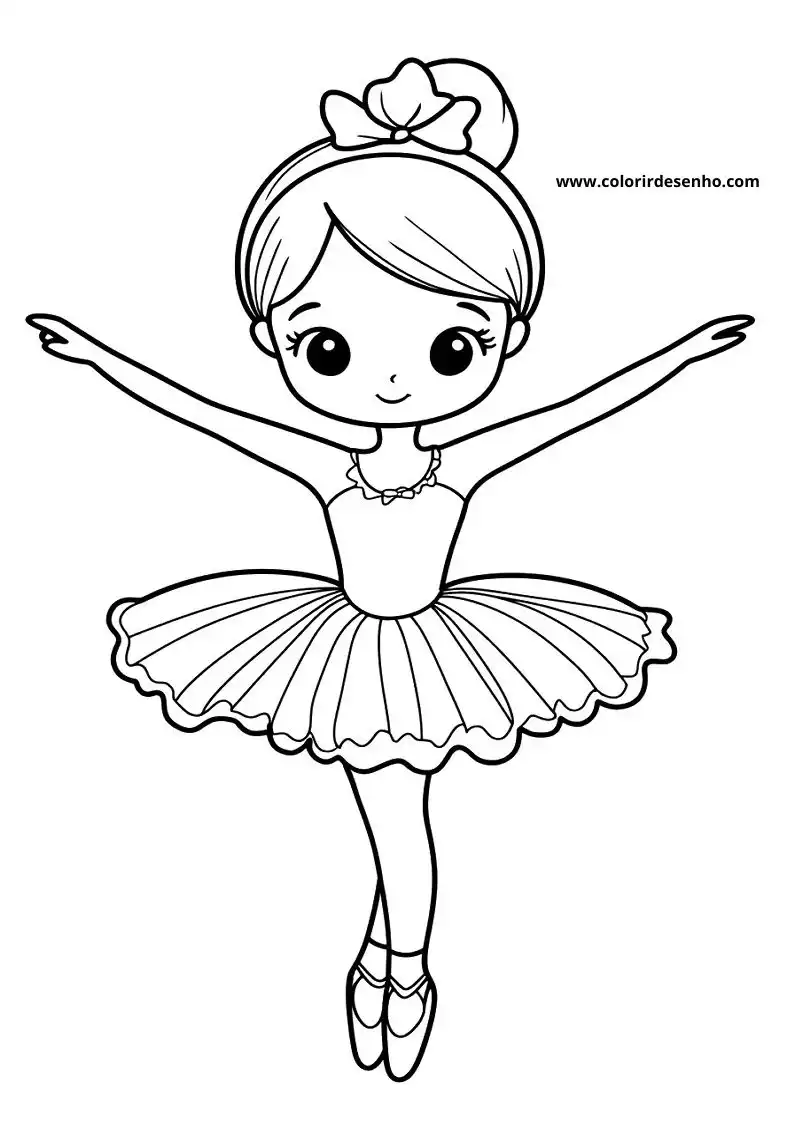 Free Printable Ballerina Coloring Pages in PDF 24