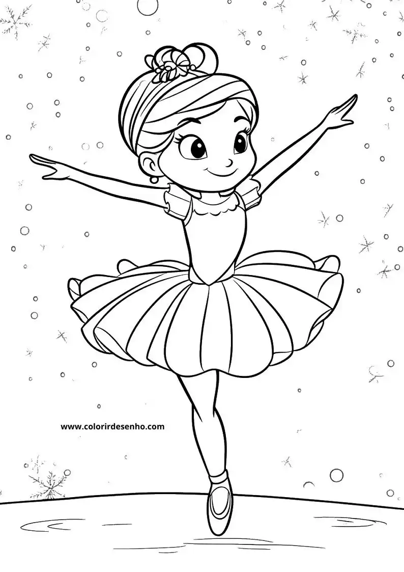 Free Printable Ballerina Coloring Pages in PDF 4