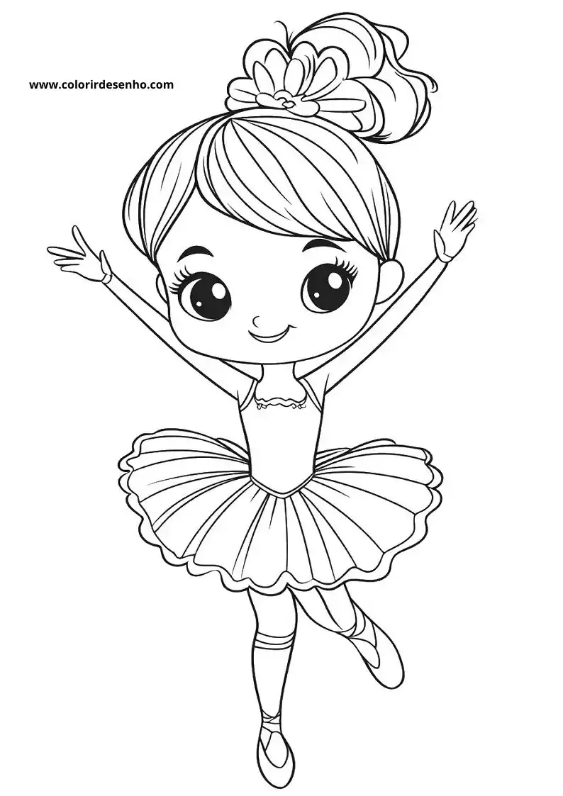 Free Printable Ballerina Coloring Sheets 1