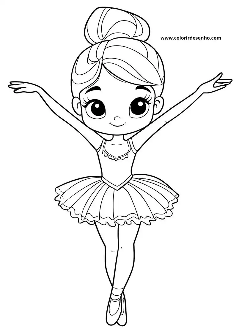 Free Printable Ballerina Coloring Sheets 3