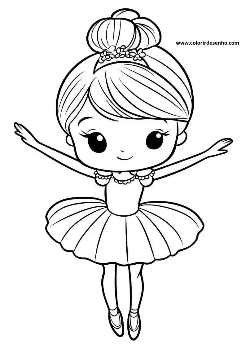 Free Printable Ballerina Coloring Sheets 4